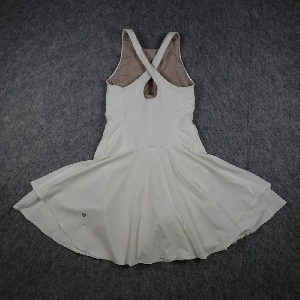 Lululemon Dress Women‎ 2 White Court Crush Athletic Tennis Pickelball Mini